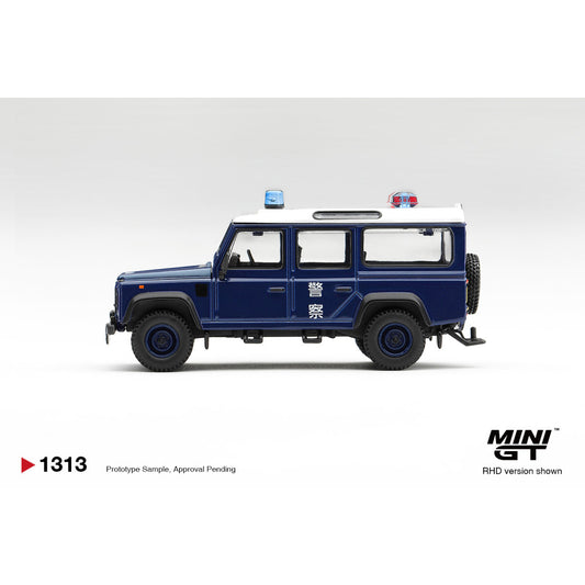 1/64 LAND ROVER DEFENDER 110 ROYAL HK POLICE TAI PO DISTRICT (RHD) HK EXCLUSIVE BLISTER PACKAGING - Mini GT - MGT01313  ***Pre Order***