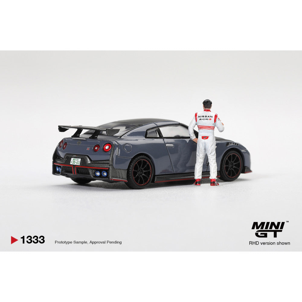 1/64 NISSAN GT-R NISMO 2024 TSUKUBA PRODUCTION CAR LAP RECORD W/MATSUDA FIGURE TSUGIO MATSUDA COLLECTION (RHD) - Mini GT - MGT01333