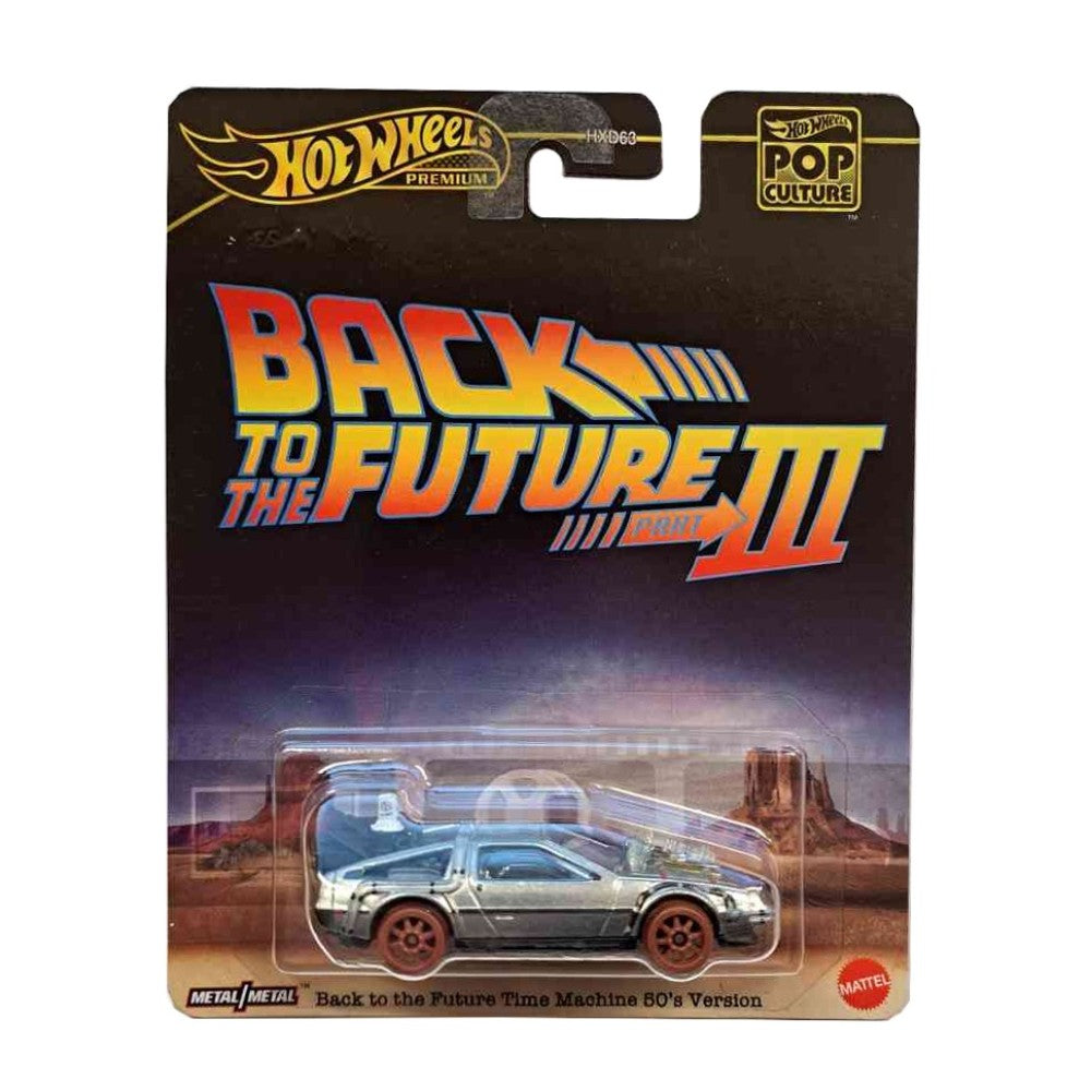 1/64 HOT WHEELS POP CULTURE 2023 BACK TO THE FUTURE TIME MACHINE 50'S VERSION HXD99