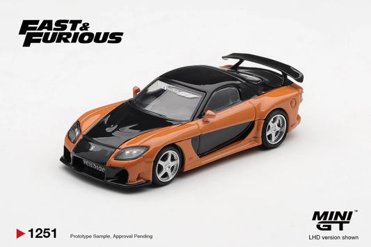 1/64 Mazda RX-7 VeilSide Fortune “The Fast and the Furious Tokyo Drift” Han Seoul-Oh - Mini GT - MGT01251-BL