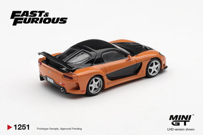 1/64 Mazda RX-7 VeilSide Fortune “The Fast and the Furious Tokyo Drift” Han Seoul-Oh - Mini GT - MGT01251-BL