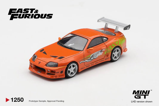 1/64 Fast & Furious Toyota Supra BOMEX ” The Fast and the Furious” Brian O’Conner - Mini GT - MGT01250-BL