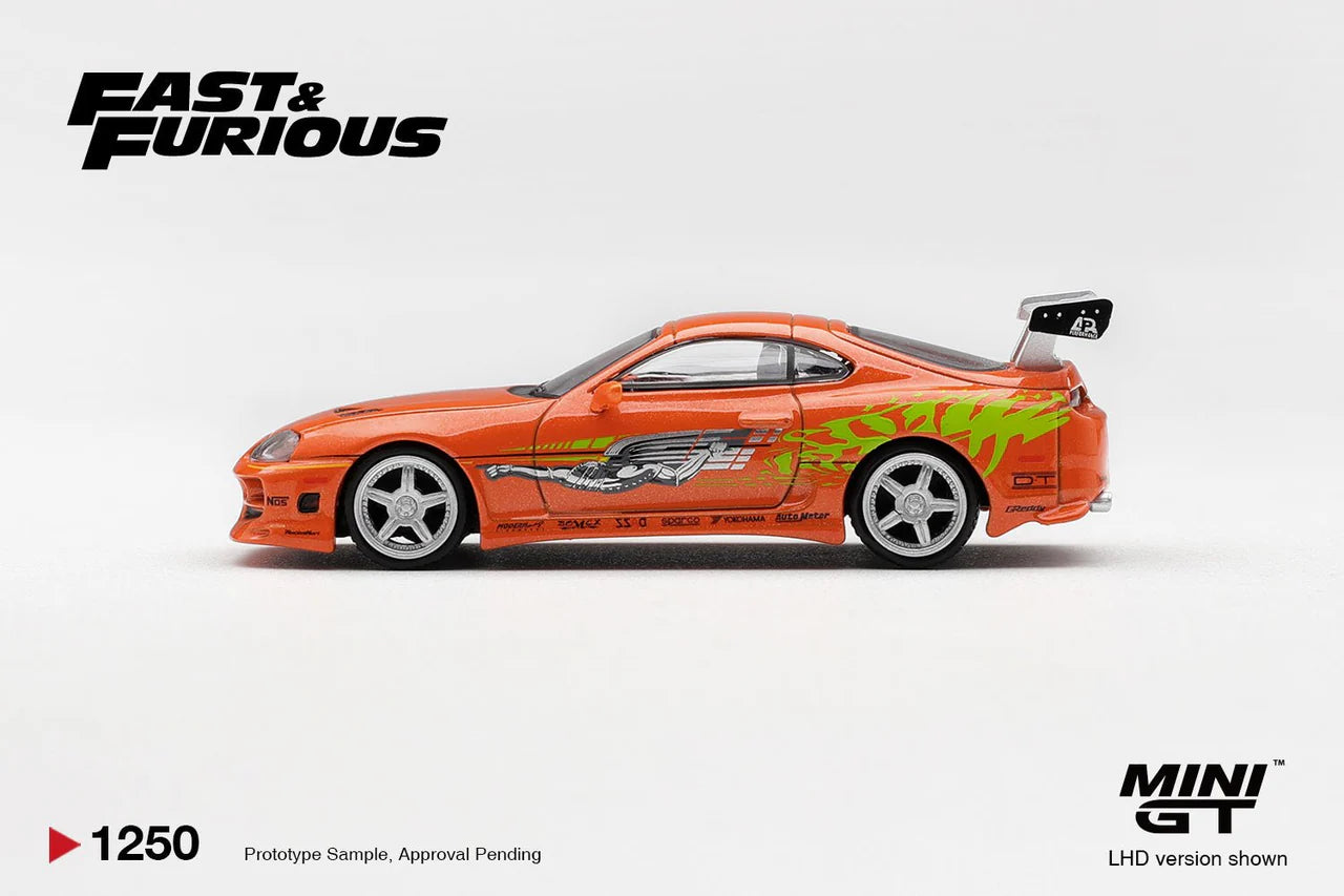 1/64 Fast & Furious Toyota Supra BOMEX ” The Fast and the Furious” Brian O’Conner - Mini GT - MGT01250-BL