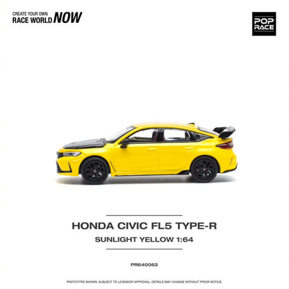 1/64 HONDA CIVIC FL5 TYPE-R SUNLIGHT YELLOW - PR640062