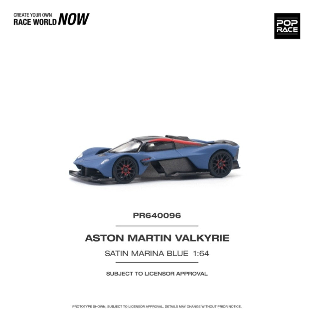 1/64 ASTON MARTIN VALKYRIE SATIN MARINA BLUE - PR640096