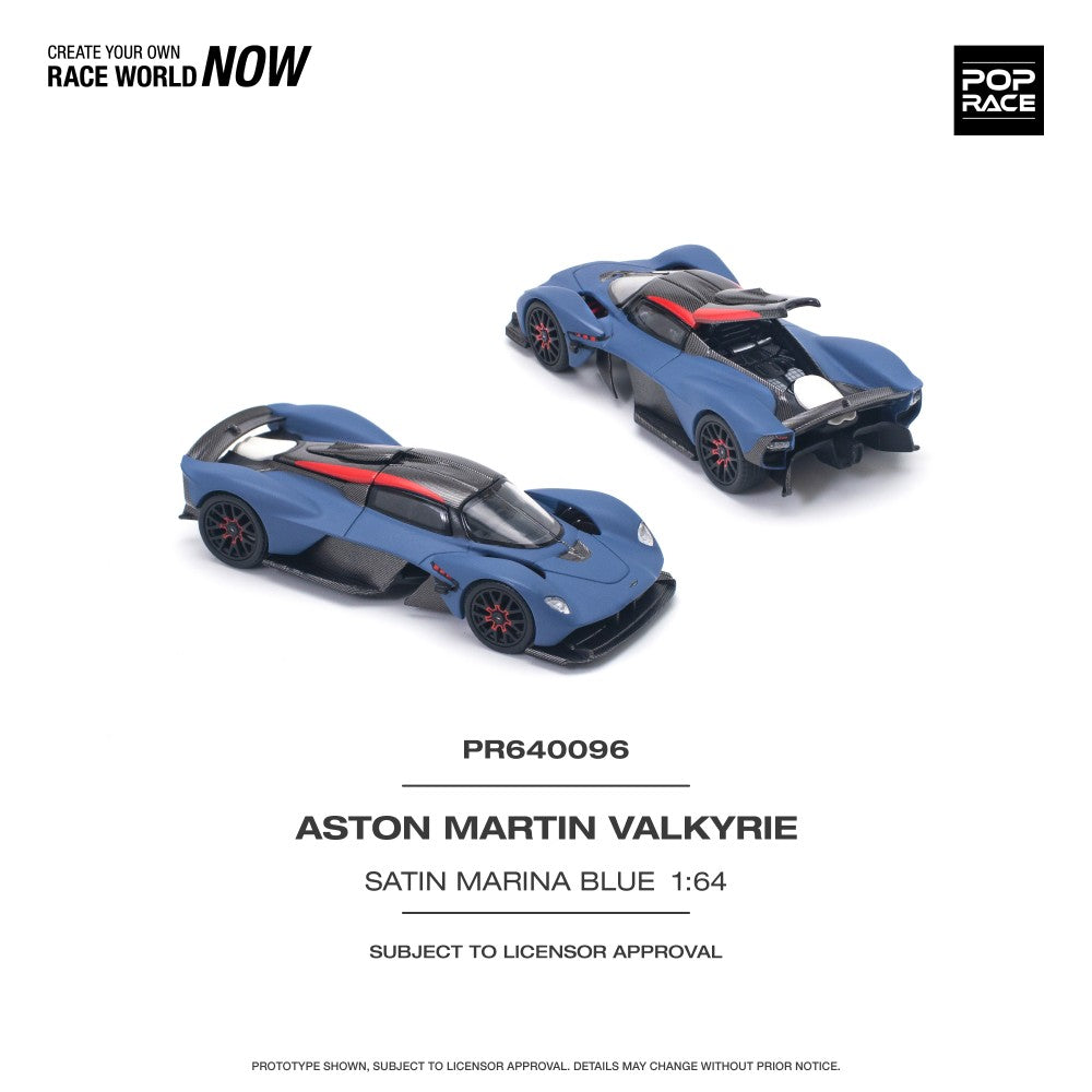 1/64 ASTON MARTIN VALKYRIE SATIN MARINA BLUE - PR640096