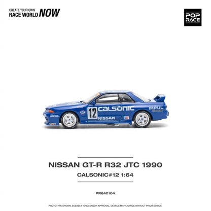 1/64 NISSAN SKYLINE GT-R R32 JTC 1990 CALSONIC NO.12 - Pop Race PR640104