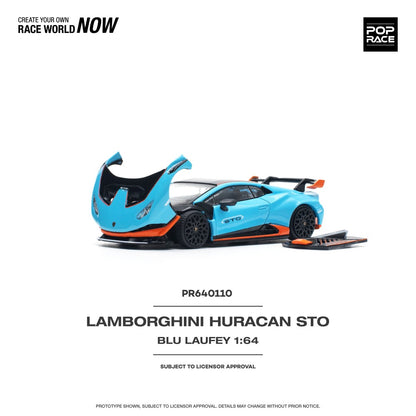 1/64 LAMBORGHINI HURACAN STO BLU LAUFEY/ARANCIO XANTO - PR640110