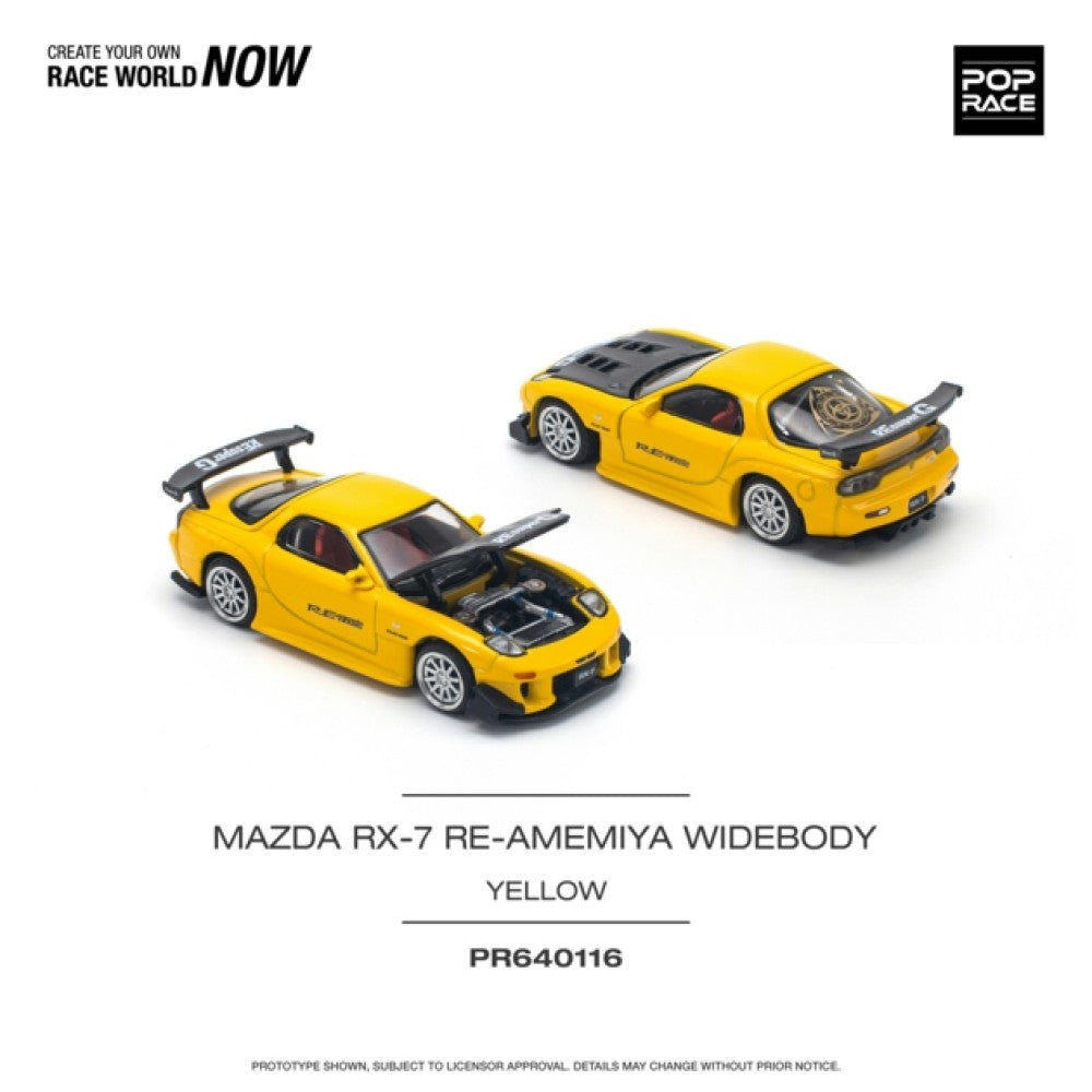 1/64 MAZDA RX-7 FD3S RE-AMEMIYA WIDEBOY YELLOW - PR640116