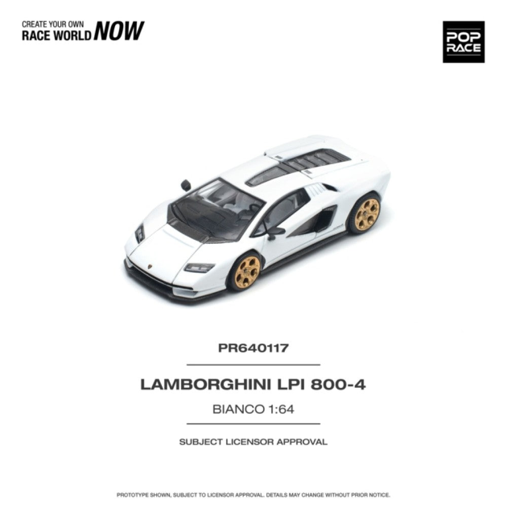 1/64 LAMBORGHINI COUNTACH LPI 800-4 BIANCO SIDERALE - Poprace PR640117