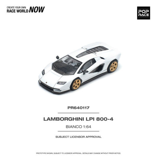 1/64 LAMBORGHINI COUNTACH LPI 800-4 BIANCO SIDERALE - Poprace PR640117