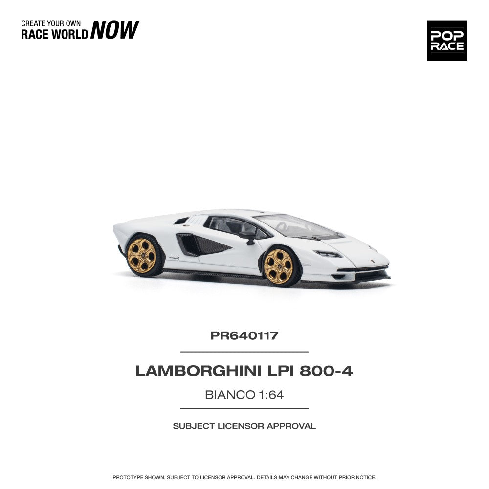 1/64 LAMBORGHINI COUNTACH LPI 800-4 BIANCO SIDERALE - Poprace PR640117