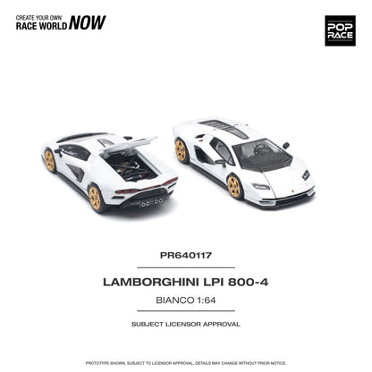 1/64 LAMBORGHINI COUNTACH LPI 800-4 BIANCO SIDERALE - Poprace PR640117
