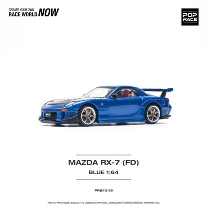 1/64 - MAZDA RX-7 (FD3S) RE-AMEMIYA WIDEBODY METALLIC BLUE - PR640119