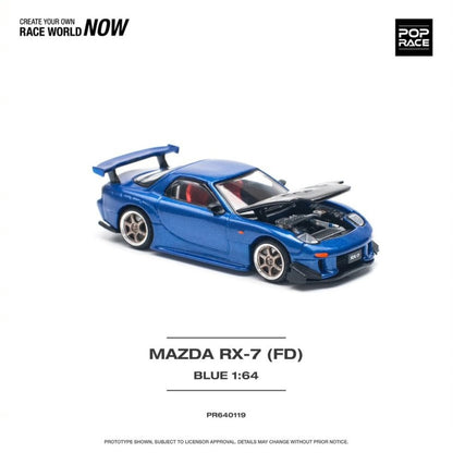 1/64 - MAZDA RX-7 (FD3S) RE-AMEMIYA WIDEBODY METALLIC BLUE - PR640119