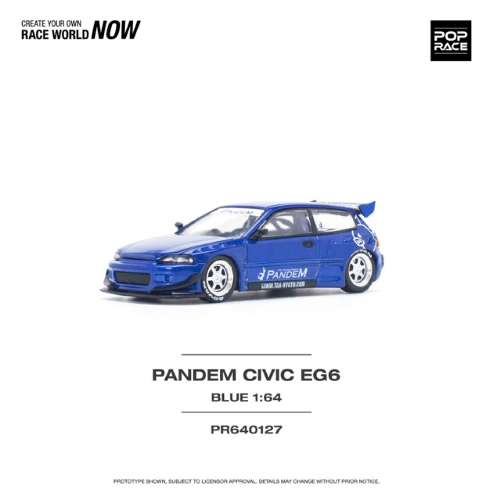 1/64 PANDEM CIVIC EG6 v1.5 METALLIC BLUE - PR640127