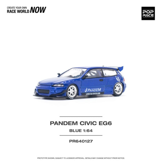 1/64 PANDEM CIVIC EG6 v1.5 METALLIC BLUE - PR640127