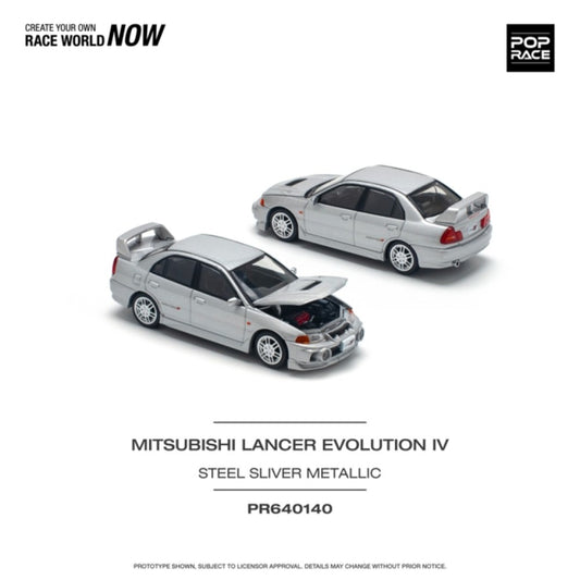 1/64 MITSUBISHI LANCER EVOLUTION IV STEEL SILVER - PR640140