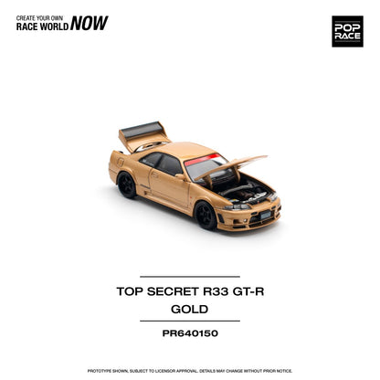 1/64 Top Secret R33 GT-R, gold - Poprace PR640150