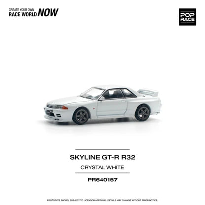 1/64 NISSAN SKYLINE GT-R R32 - CRYSTAL WHITE - Poprace - PR640157