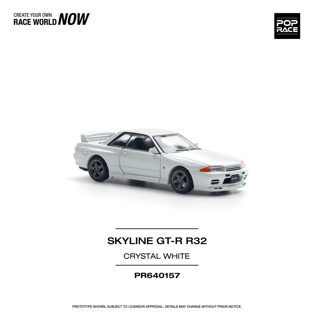 1/64 NISSAN SKYLINE GT-R R32 - CRYSTAL WHITE - PR640157