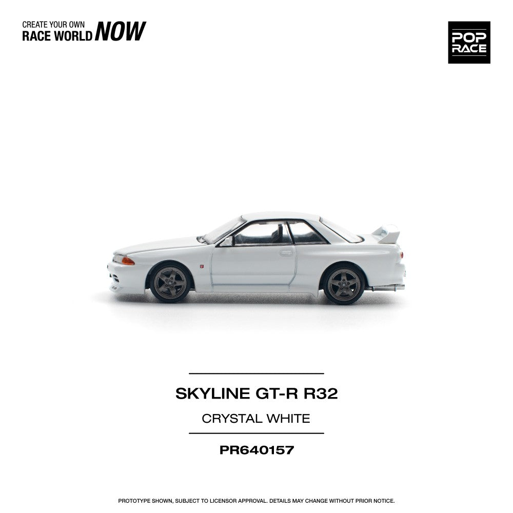 1/64 NISSAN SKYLINE GT-R R32 - CRYSTAL WHITE - PR640157