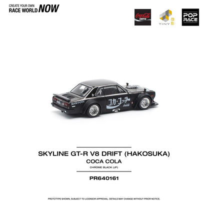 1/64 SKYLINE GT-R DRIFT (HAKOSUKA) COCA COLA ZERO JP BLACK CHROME - Poprace - PR640161