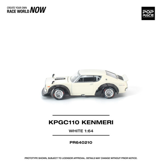 1/64 KPGC110 KENMERI WHITE - Pop Race - PR640210