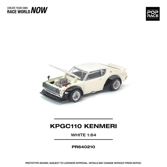 1/64 KPGC110 KENMERI WHITE - Pop Race - PR640210