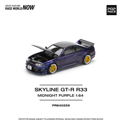1/64 SKYLINE GT-R R33 NISMO - MIDNIGHT PURPLE - Poprace - PR640256