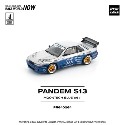 1/64 PANDEM SILVIA S13 - MOONTECH BLUE - Poprace - PR640264