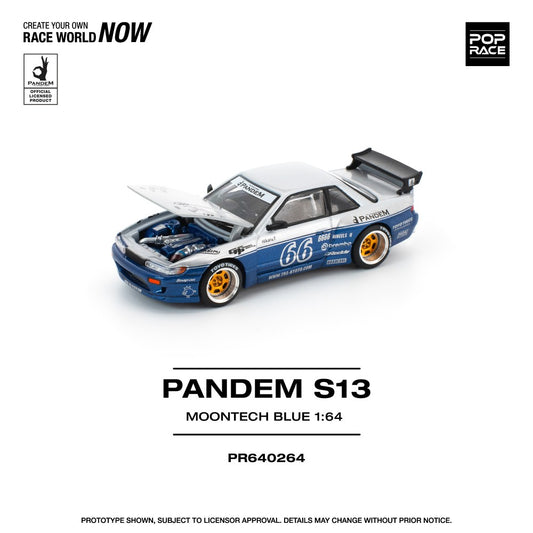 1/64 PANDEM SILVIA S13 - MOONTECH BLUE - Poprace - PR640264