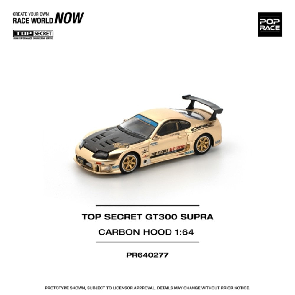 1/64 TOP SECRET GT300 SUPRA - CHROME GOLD - Poprace - PR640277
