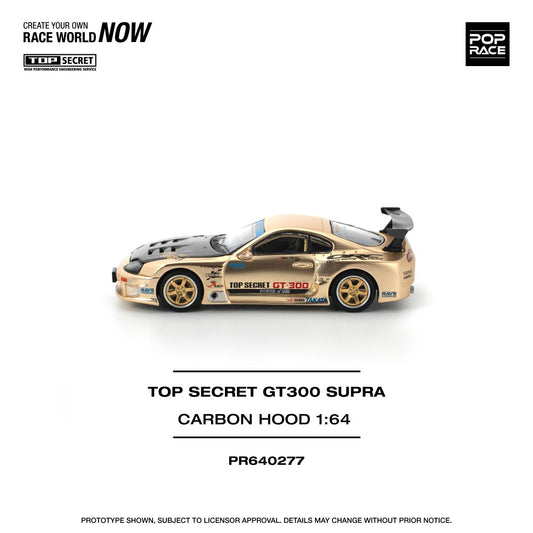 1/64 TOP SECRET GT300 SUPRA - CHROME GOLD - Poprace - PR640277