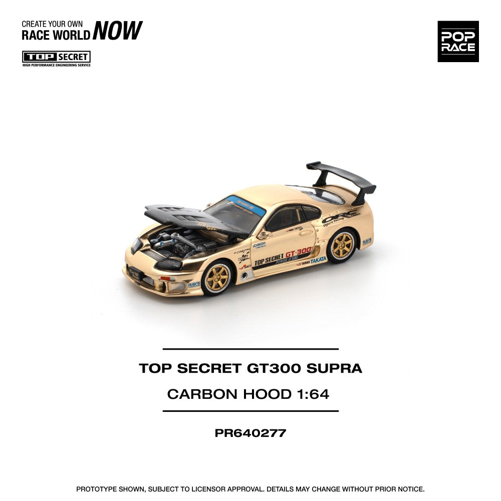1/64 TOP SECRET GT300 SUPRA - CHROME GOLD - Poprace - PR640277