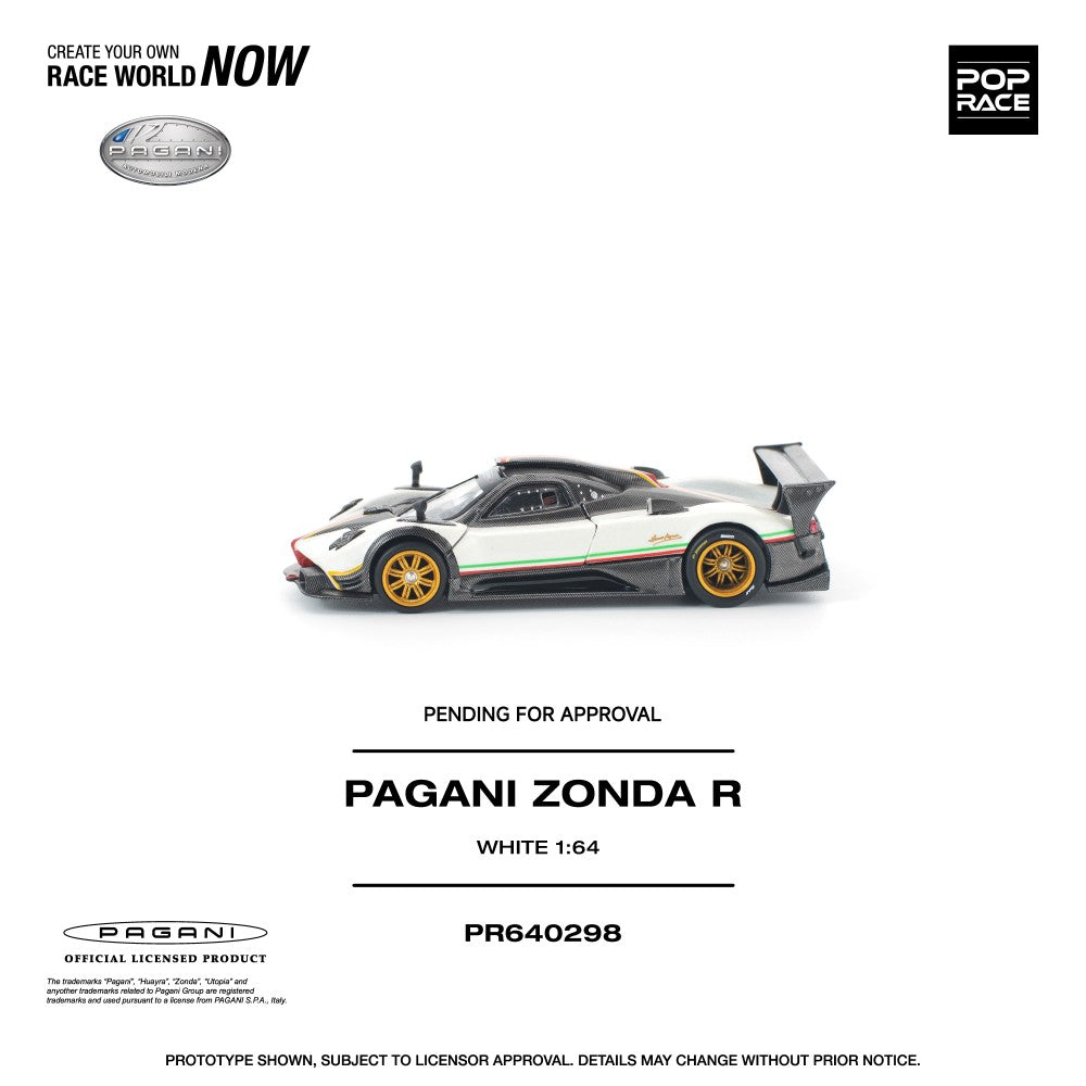 1/64 PAGANI ZONDA R WHITE - Pop Race - PR640298