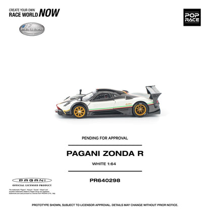 1/64 PAGANI ZONDA R WHITE - Pop Race - PR640298