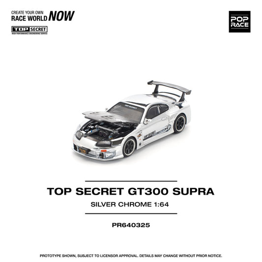 1/64 TOP SECRET GT300 SUPRA - SILVER CHROME - Poprace - PR640325
