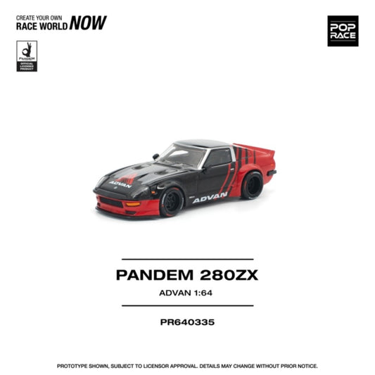 1/64 Pandem 280ZX *Advan*, black/red - Poprace - PR640335
