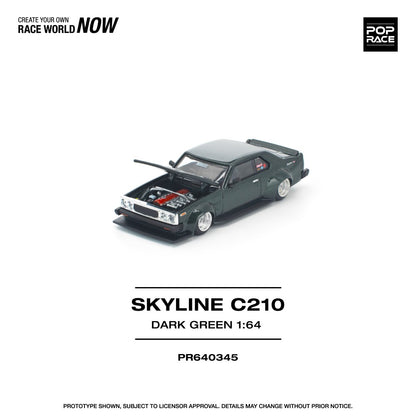 1/64 SKYLINE C210 DARK GREEN (NEW TOOLING) - Poprace - PR640345