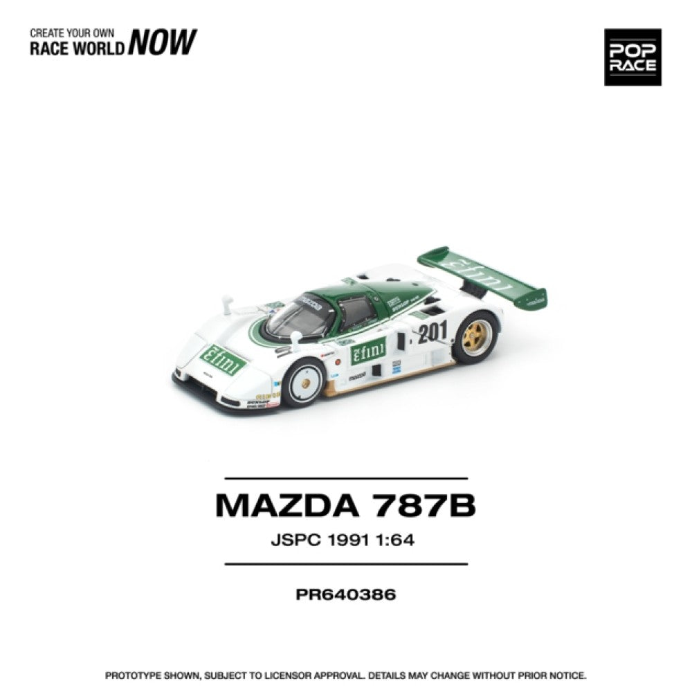 1/64 1991 Mazda 787B JSPC, white/green - Poprace - PR640386