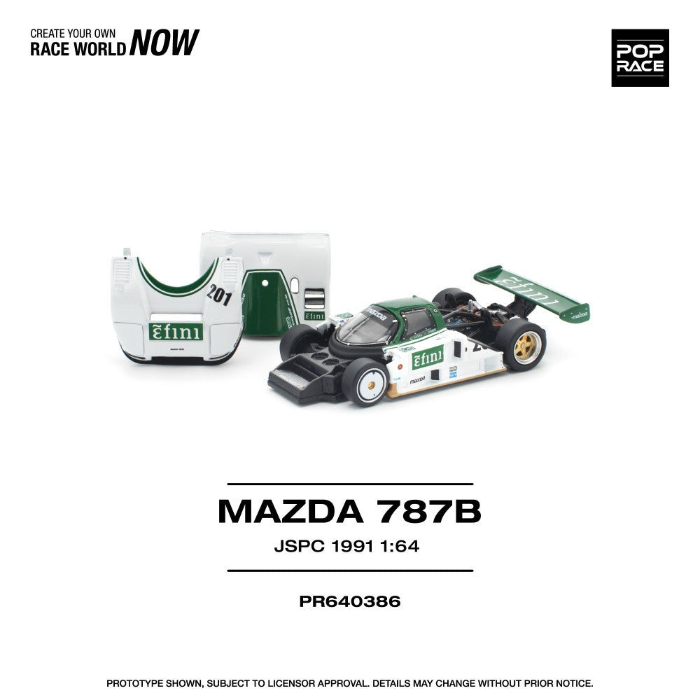 1/64 1991 Mazda 787B JSPC, white/green - Poprace - PR640386
