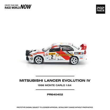 1/64 MITSUBISHI LANCER EVOLUTION IV - 1998 MONTE CARLO RALLY - Poprace - PR640402