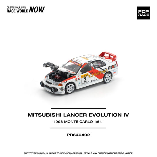 1/64 MITSUBISHI LANCER EVOLUTION IV - 1998 MONTE CARLO RALLY - Poprace - PR640402