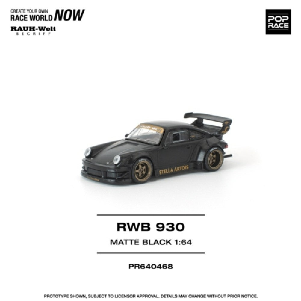 1/64 - RWB 930 MATTE BLACK STELLA ARTOIS NEW TOOLING - Poprace - PR640468
