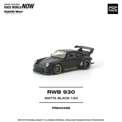 1/64 - RWB 930 MATTE BLACK STELLA ARTOIS NEW TOOLING - Poprace - PR640468