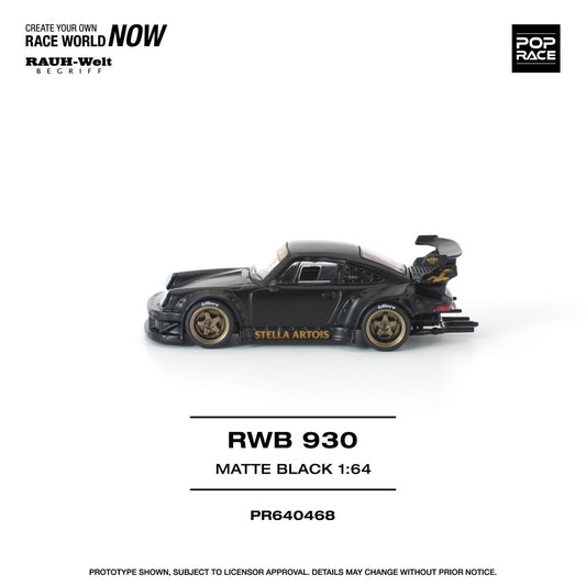 1/64 - RWB 930 MATTE BLACK STELLA ARTOIS NEW TOOLING - Poprace - PR640468