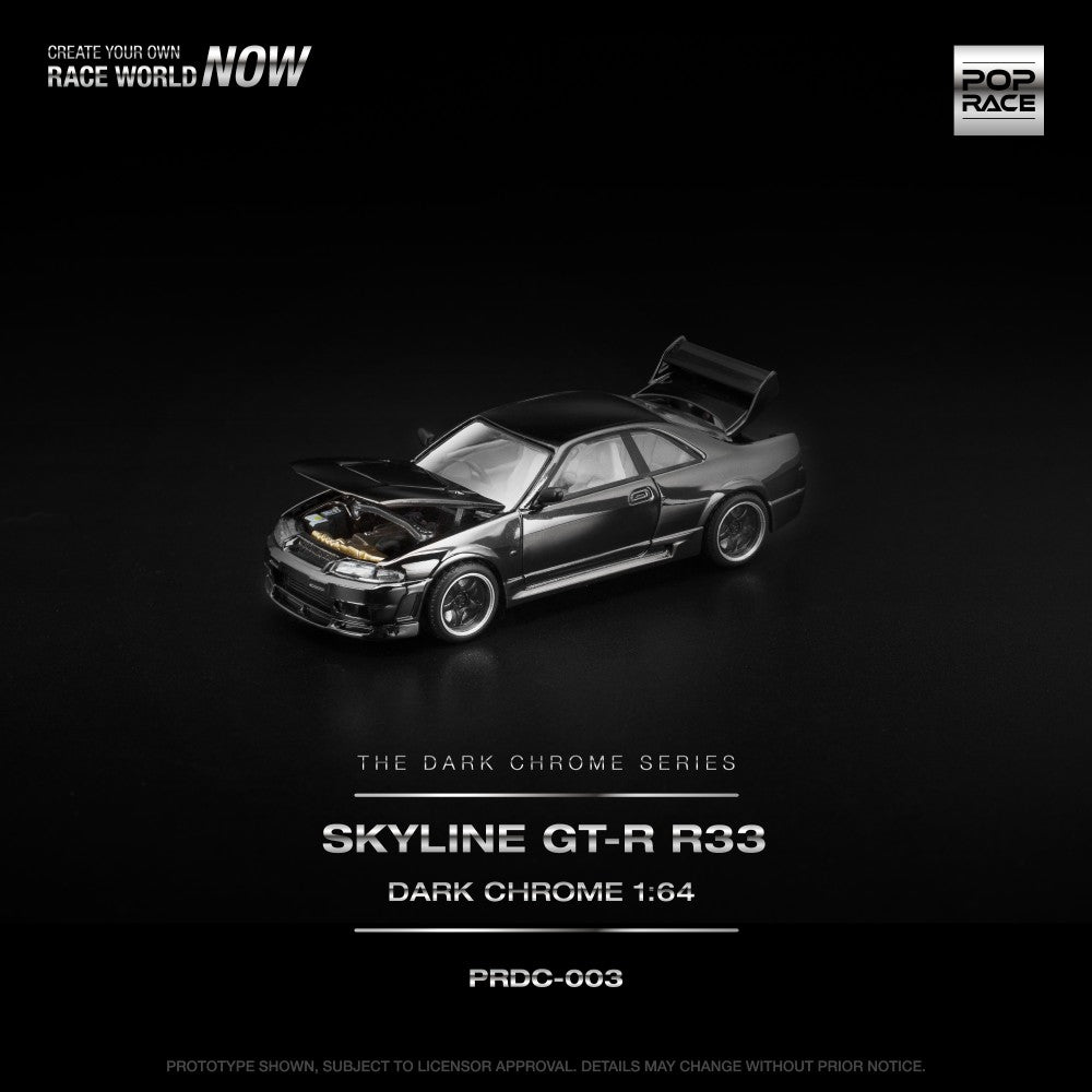 1/64 R33 GT-R DARK CHROME - Poprace - PRDC003