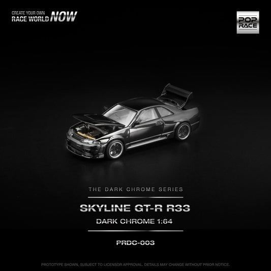 1/64 R33 GT-R DARK CHROME - Poprace - PRDC003