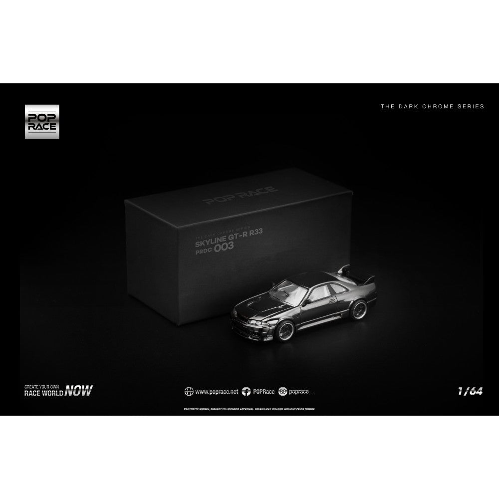 1/64 R33 GT-R DARK CHROME - Poprace - PRDC003